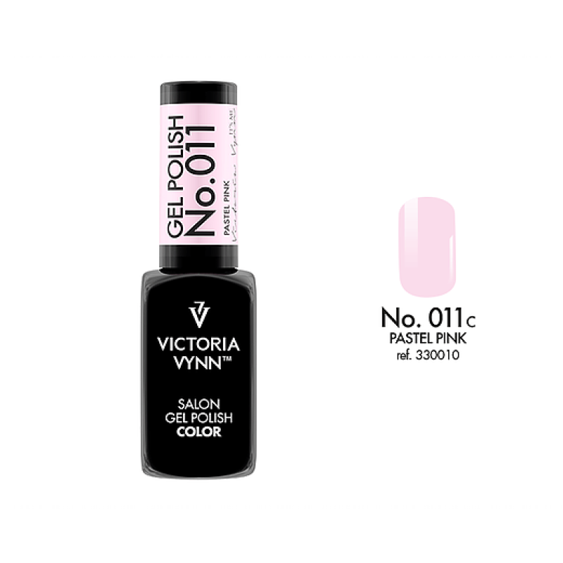 salon gel polish No.011 pastel pink (TPO FREE, HEMA FREE, Di-HEMA FREE)